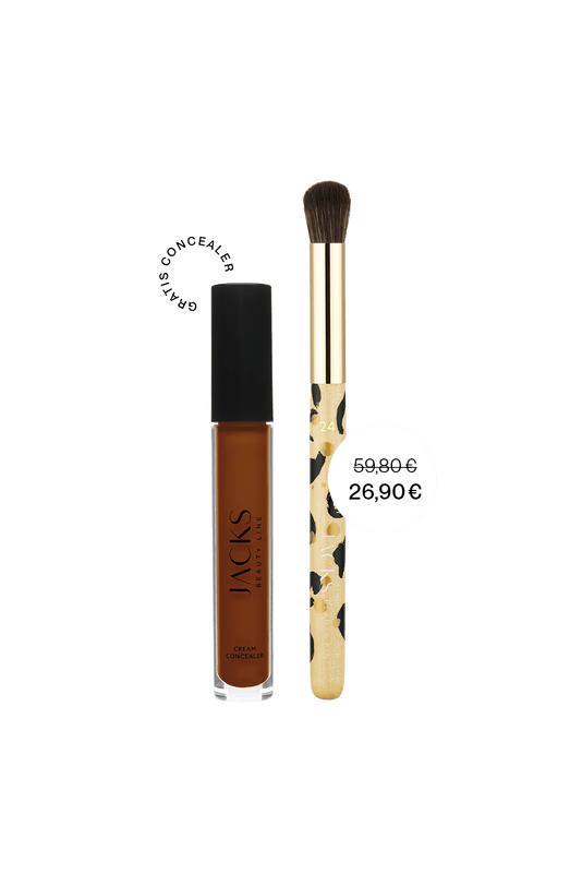 #farbwunsch_n-8, JACKS beauty line Cream Concealer N.8 und gratis #24 Concealer Touch-up Pinsel Animal Print