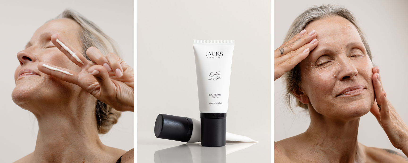 Anwendungsbilder zur JACKS beauty line Day Cream SPF 30