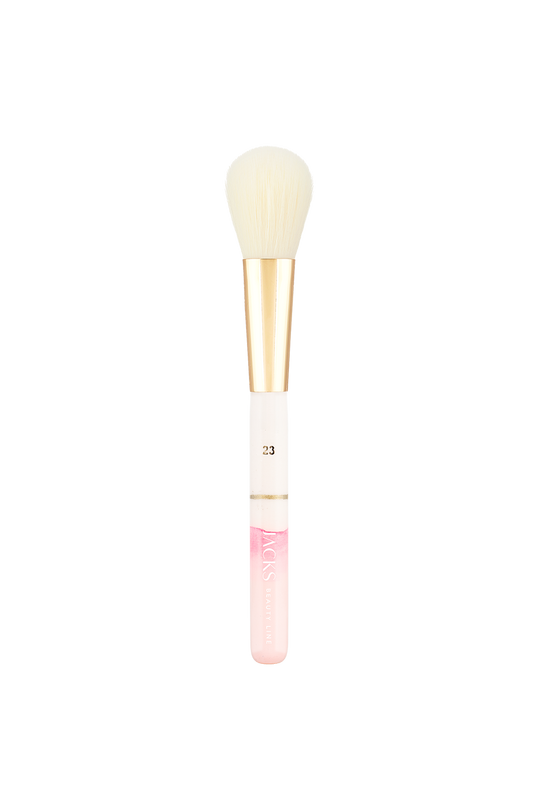 JACKS beauty line handbemalter Präziser Puderpinsel in weiß, beige und Rosa