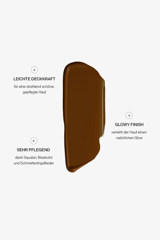 #farbwunsch_n-8, USPs und Farbswatch des JACKS beauty line Glow Foundation N.8