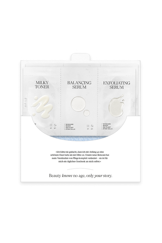 Ein Umschlag mit 3 Hautpflege Tester Sachets von JACKS beauty line