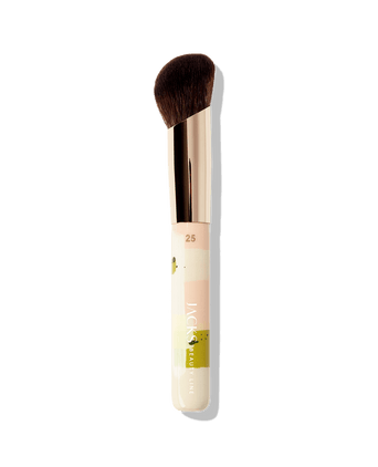 #25 Cream Blenderpinsel - Club Collection Strawberry Matcha Freisteller vom handbemalten JACKS beauty line #25 Cream Blenderpinsel in Matcha Strawberry Farben