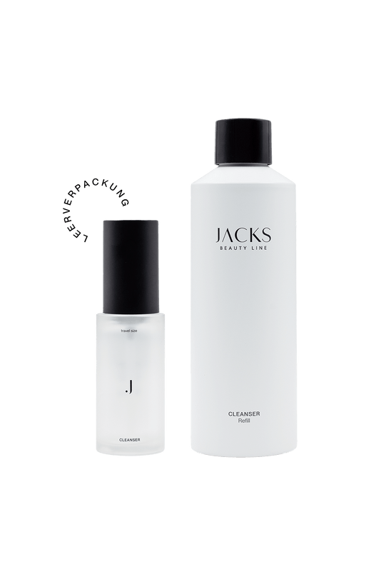 JACKS beauty line Cleanser Refill und Travel Size Flasche