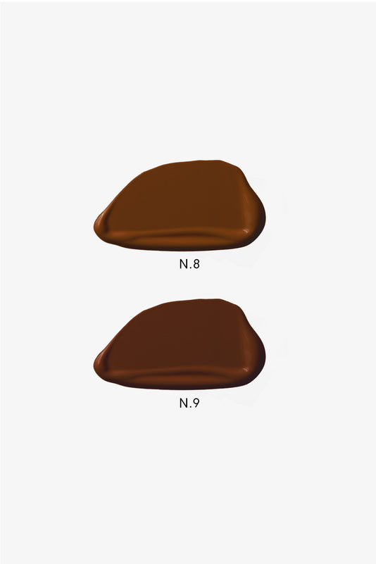#farbwunsch_dunkler-hauttyp, Foundation Swatches in N8 und N9