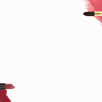 JACKS beauty line Lippenstift und Lippenpinsel mit Swatches auf weißem Hintergrund