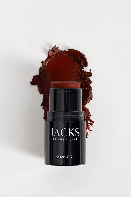 #farbwunsch_cream-blush-terracotta, JACKS beauty line Cream Blush Stick vor dem geswatchten Blush