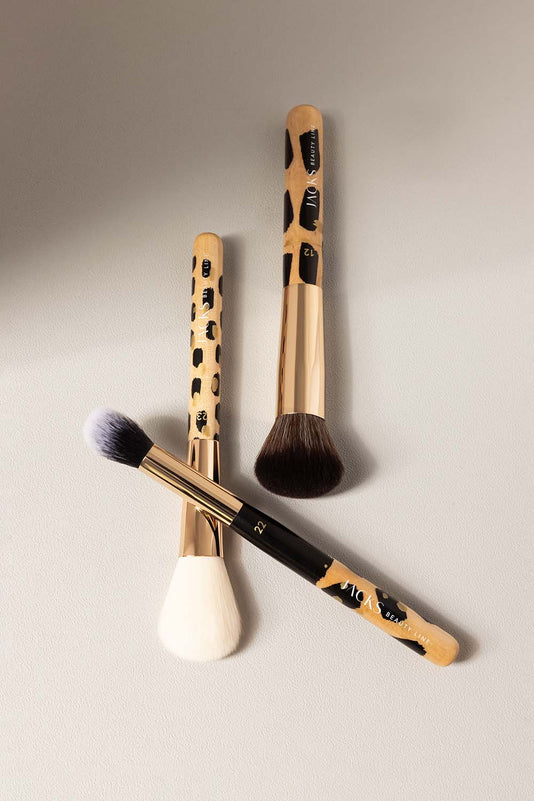 3 Pinsel im Animal Print von JACKS beauty line