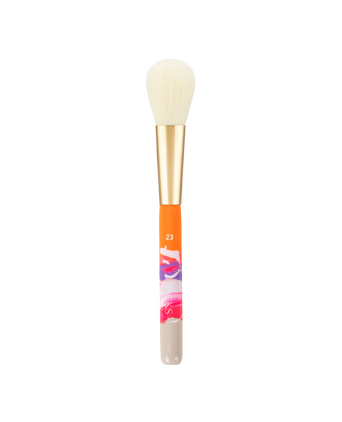 #23 Präziser Puderpinsel #farbwunsch_neon, handbemalter JACKS beauty line #23 Präziser Puderpinsel in Pink und orange