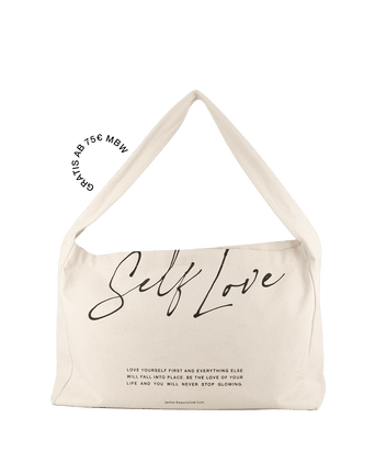 Gratis JACKS Summer Shopper 0€ JACKS beauty line Summer Shopper mit Schriftzug Self Love