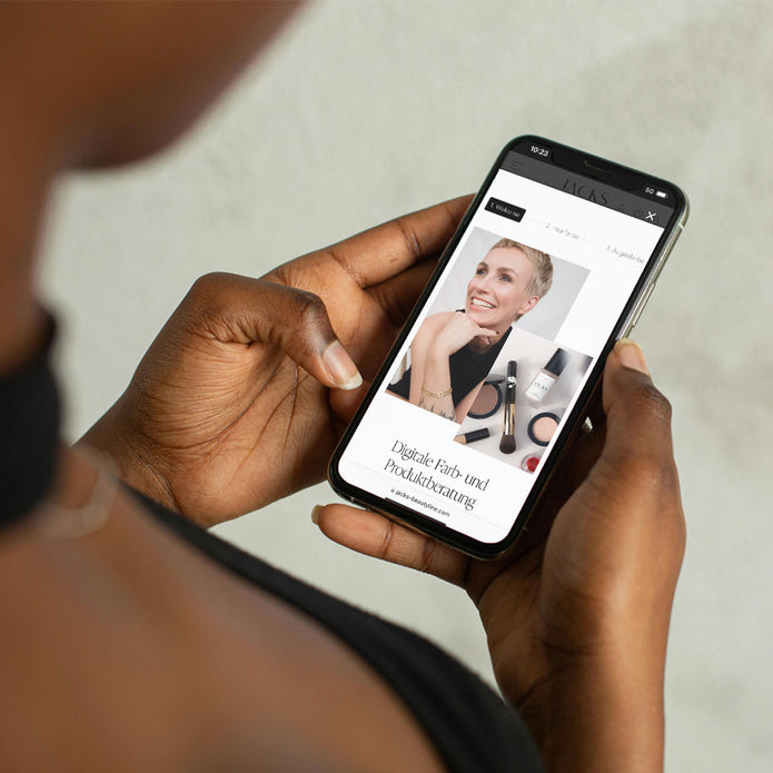 JACKS beauty line Digitale Farb- und Produktberatung im IPhone Display