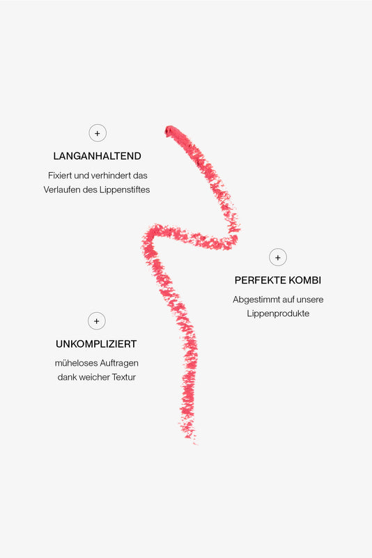 #farbwunsch_coral, Farbswatch vom JACKS beauty line Lipliner in Coral mit USPs