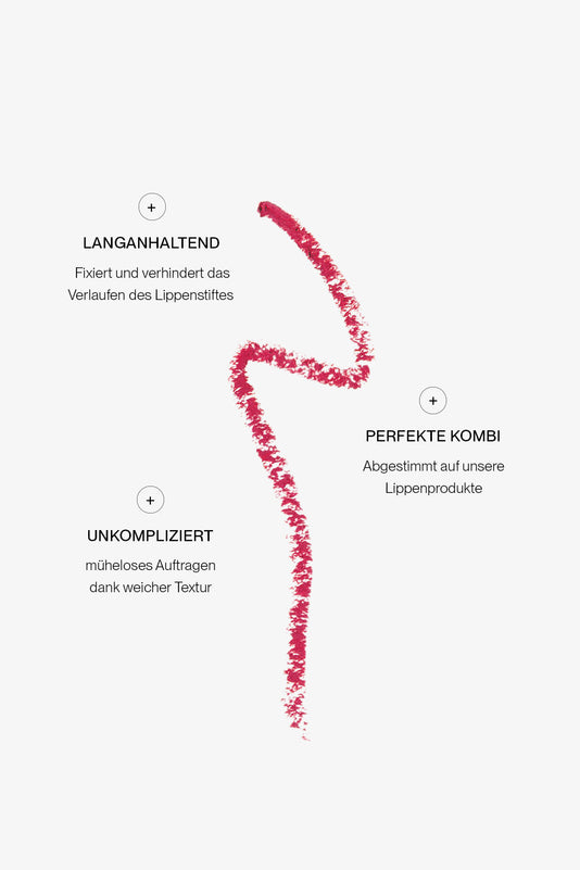 #farbwunsch_signature-red, Farbswatch vom JACKS beauty line Lipliner in Signature Red mit USPs