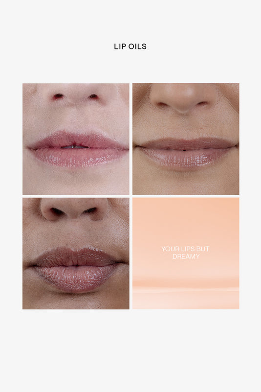 #farbwunsch_your-lips-but-dreamy, Lip Oil Your lips but dreamy - Vergleich an verschiedenen Lippenfarben
