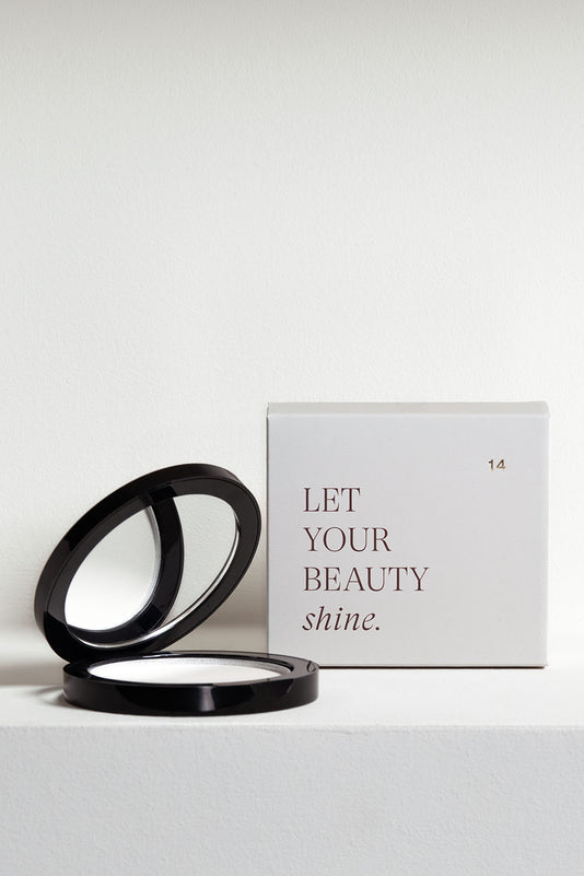 Transparentes gepresstes Puder von JACKS beauty line mit Taschenspiegel