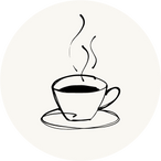 zeichnete Kaffeetasse als Icon
