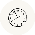 gezeichnete Uhr als Icon