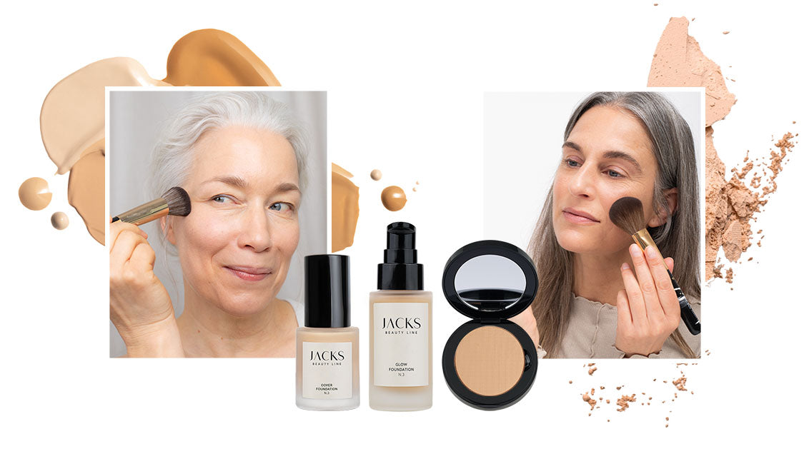 Zwei Frauen Ü50 mit der Glow und Cover Foundation