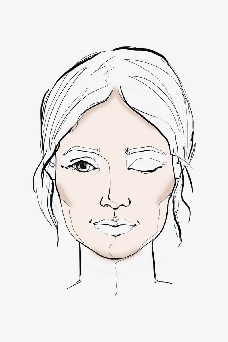 Skizze zum Bronzer Make-up