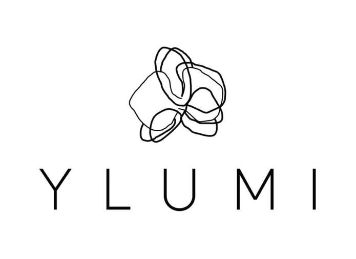 YLUMI Schriftzug unter einer gezeichneten Orchidee