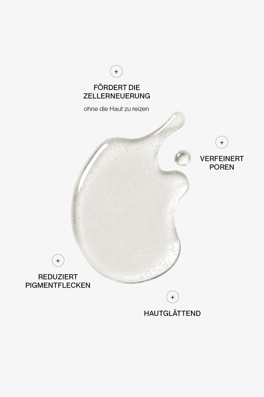 JACKS beauty line Exfoliating Serum Swatch mit USPs