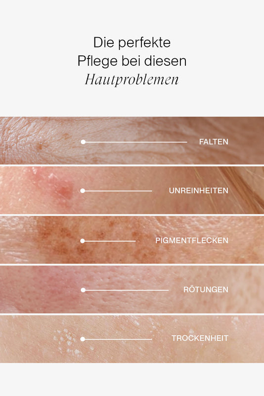 Collage von verschiedenen Hautproblemen