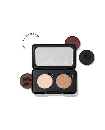 Individual 2er Eyeshadow Palette JACKS 2er Eyeshadow Palette mit losen Eyeshadow Refills herum