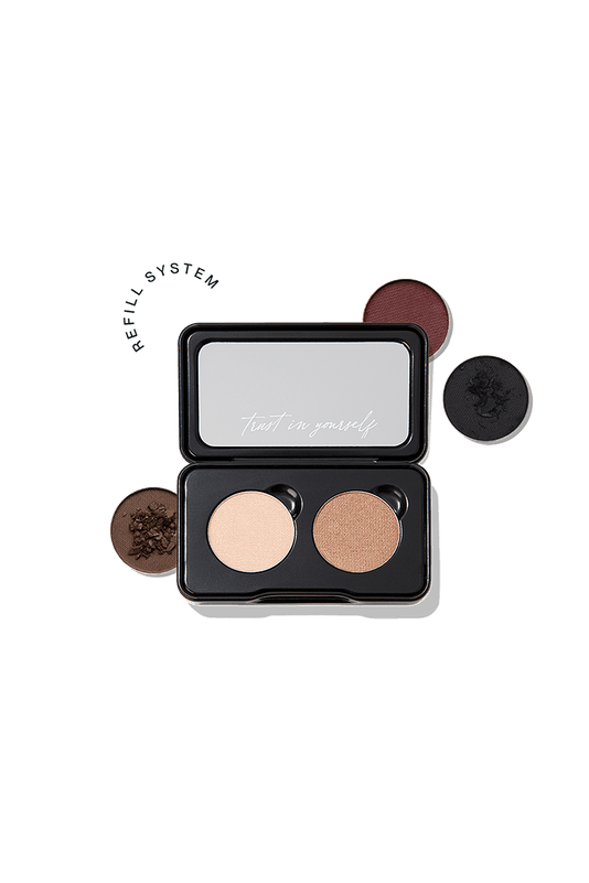 JACKS 2er Eyeshadow Palette mit losen Eyeshadow Refills herum