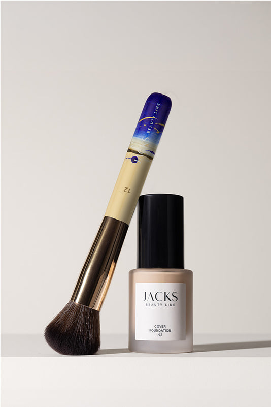 #farbwunsch_n-1, #farbwunsch_n-2, #farbwunsch_n-3, #farbwunsch_n-4, #farbwunsch_n-5, #farbwunsch_n-6, #farbwunsch_n-7, JACKS beauty line Cover Foundation mit Foundationpinsel