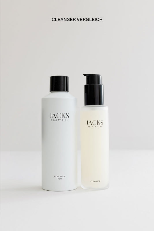 JACKS beauty line Cleanser vs. CLeanser Refill im Vergleich