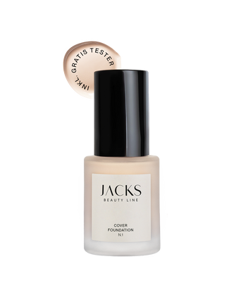 Cover Foundation #farbwunsch_n-1, JACKS beauty line Cover Foundation Flakon Farbe N.1 als Freisteller