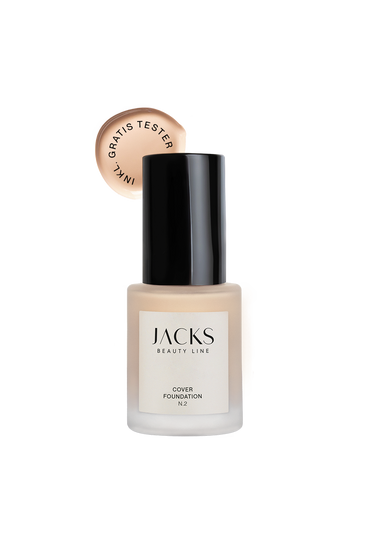 Cover Foundation #farbwunsch_n-2, JACKS beauty line Cover Foundation Flakon Farbe N.2 als Freisteller
