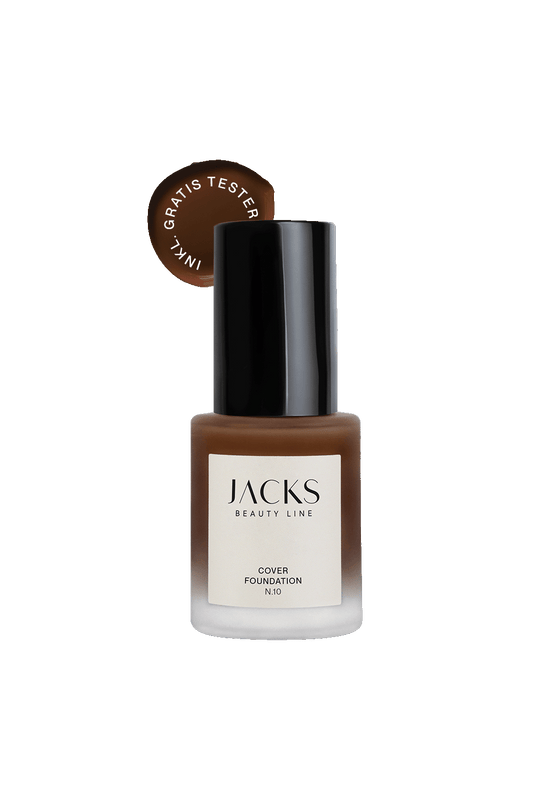 #farbwunsch_n-10, JACKS beauty line Cover Foundation N10 mit Schriftzug inkl. Gratis Tester