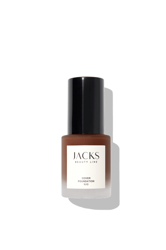 #farbwunsch_n-10, JACKS beauty line Cover Foundation Flakon Farbe N.10 als Freisteller
