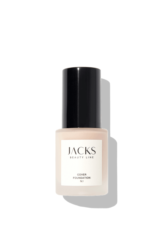 #farbwunsch_n-1, JACKS beauty line Cover Foundation Flakon Farbe N.1 als Freisteller