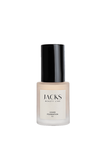 Cover Foundation #farbwunsch_n-1, JACKS beauty line Cover Foundation Flakon Farbe N.1 als Freisteller