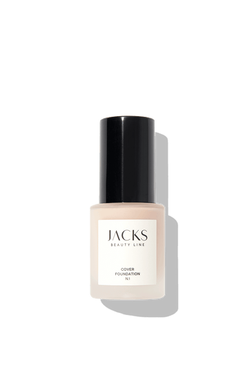 Cover Foundation #farbwunsch_n-1, JACKS beauty line Cover Foundation Flakon Farbe N.1 als Freisteller