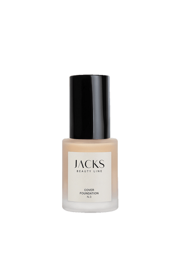 Cover Foundation #farbwunsch_n-3, JACKS beauty line Cover Foundation Flakon Farbe N.3 als Freisteller