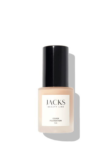 Cover Foundation #farbwunsch_n-3, JACKS beauty line Cover Foundation Flakon Farbe N.3 als Freisteller