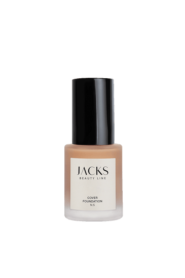 Cover Foundation #farbwunsch_n-5, JACKS beauty line Cover Foundation Flakon Farbe N.5 als Freisteller