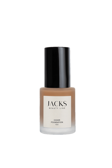 Cover Foundation #farbwunsch_n-6, JACKS beauty line Cover Foundation Flakon Farbe N.6 als Freisteller