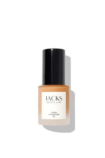 Cover Foundation #farbwunsch_n-6, JACKS beauty line Cover Foundation Flakon Farbe N.6 als Freisteller