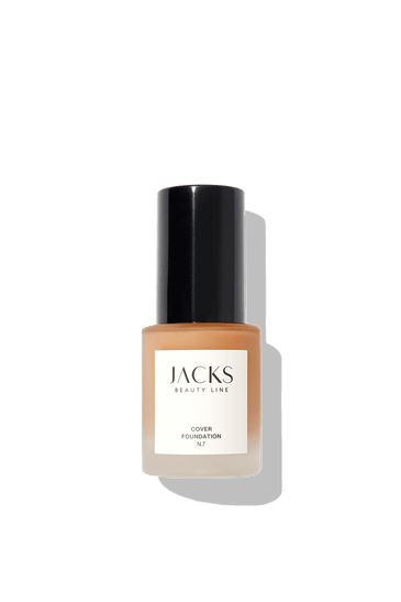 Cover Foundation #farbwunsch_n-7, JACKS beauty line Cover Foundation Flakon Farbe N.7 als Freisteller
