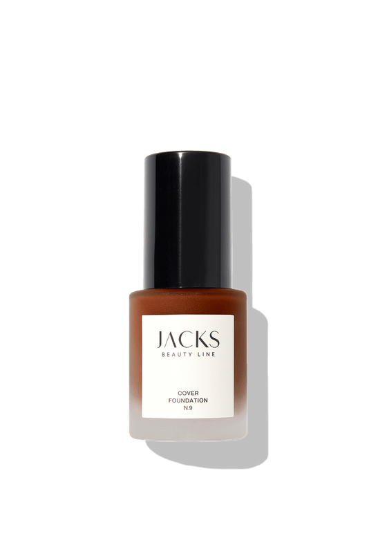 #farbwunsch_n-9, JACKS beauty line Cover Foundation Flakon Farbe N.9 als Freisteller