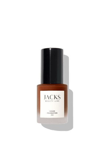 Cover Foundation #farbwunsch_n-9, JACKS beauty line Cover Foundation Flakon Farbe N.9 als Freisteller