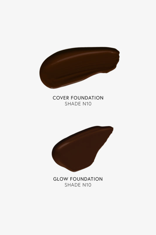 #farbwunsch_n-10-alternate, Glow vs. Cover Foundation Swatches in N10-alternate