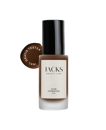 Glow Foundation #farbwunsch_n-10, JACKS beauty line Glow Foundation N10 mit Schriftzug inkl. Gratis Tester