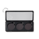 eine leere Puderpalette aus Alu von JACKS beauty line mit Spiegel