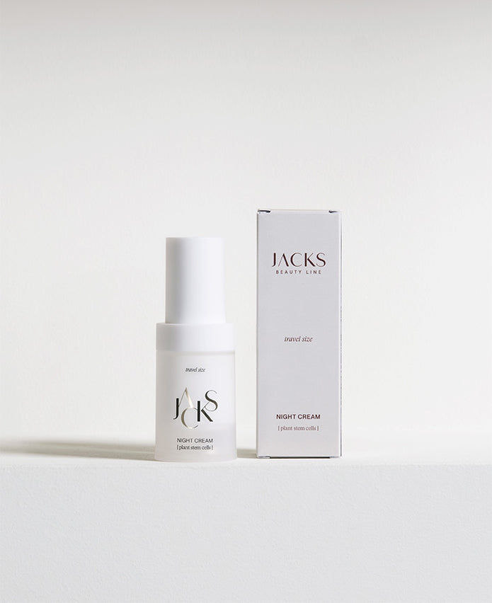 JACKS beauty line Night Cream mit Pumpspender in Reisegröße