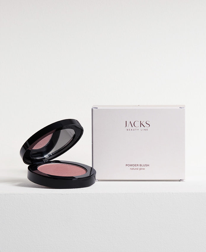 aufgeklappter JACKS beauty line Puder Blush mit Taschenspiegel