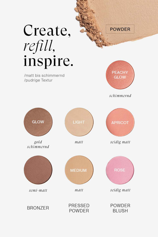 JACKS beauty line Übersicht aller Puder Refills für Bronzer, Puder und Blush